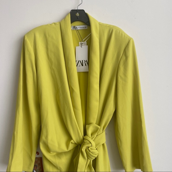 ZARA Pareo Dress Lime Green - Picture 4 of 4